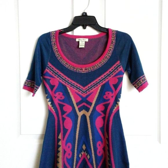 Flying Tomato Aztec Print Scoop Neck Sweater Dress - Picture 4 of 6